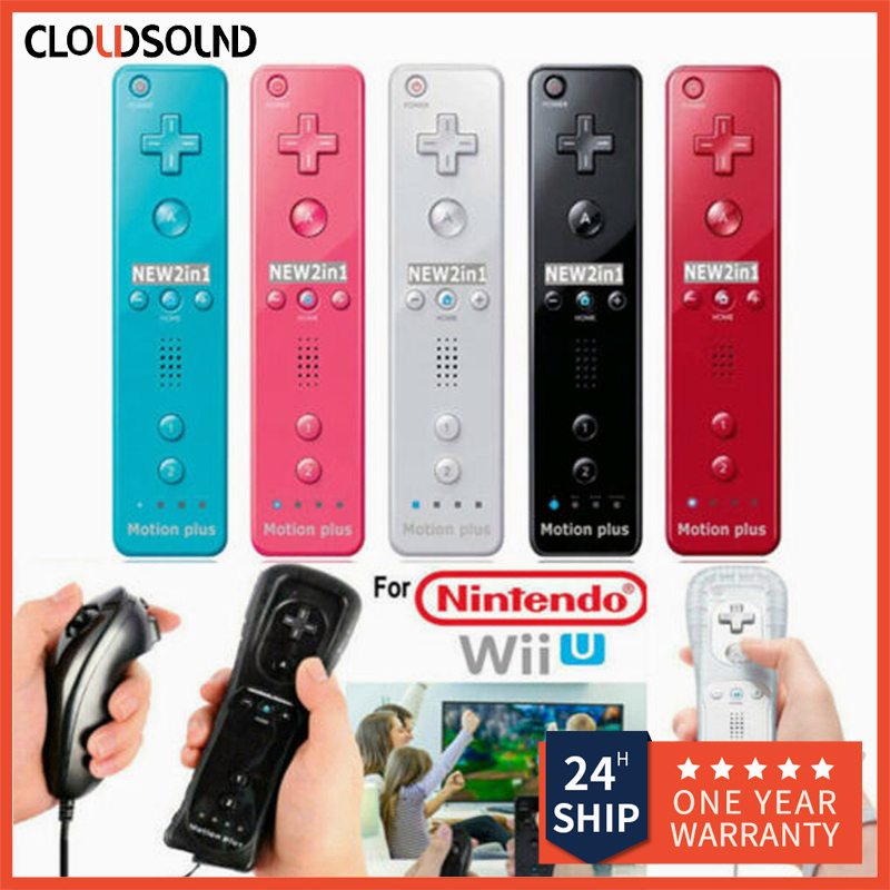 Controle para Nintendo Wii Remote Wiimote com Capinha e Alça de Segurança Built in Motion Plus