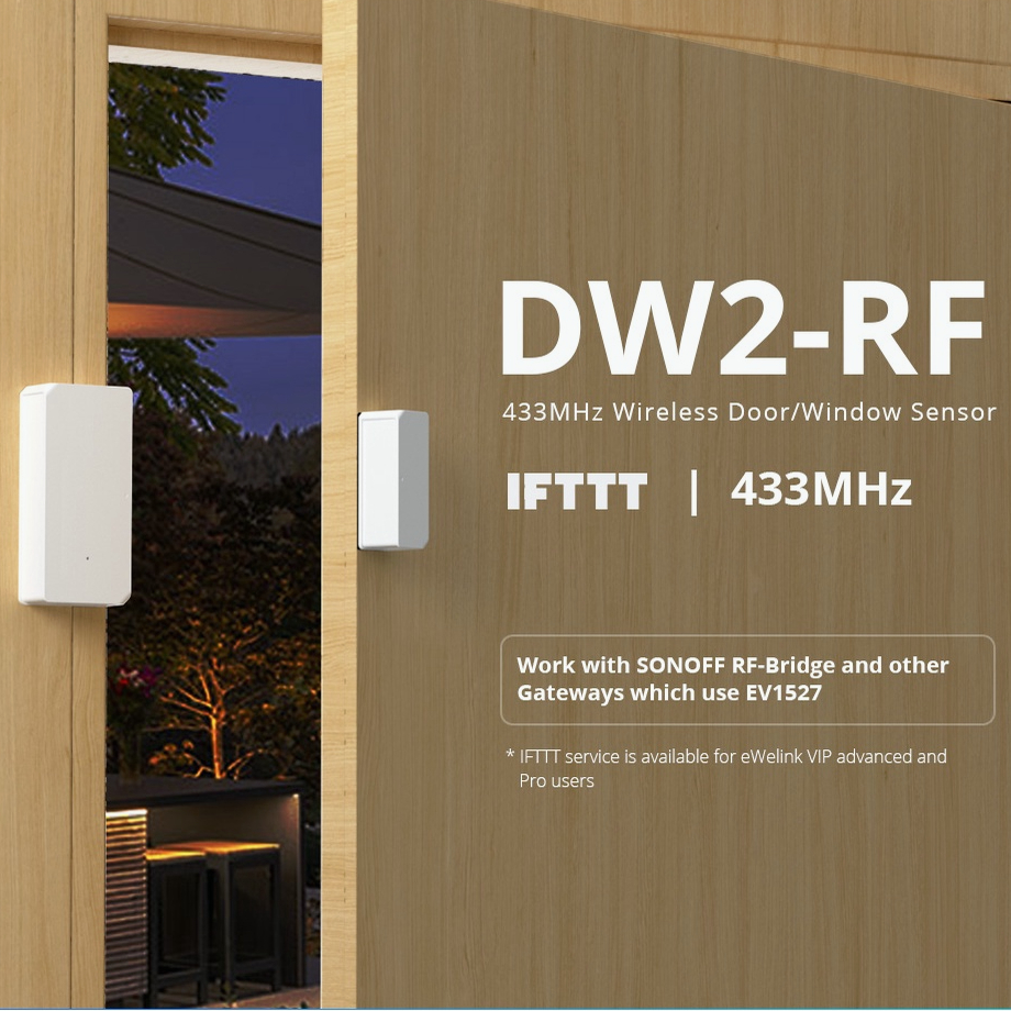 SONOFF DW2 RF Sensor De Porta 433 Mhz Janela Sem Fio Inteligente Funciona Com Ponte Para Smart Home Security eWeLink APP Check Status E History Registros em Oferta na Shopee