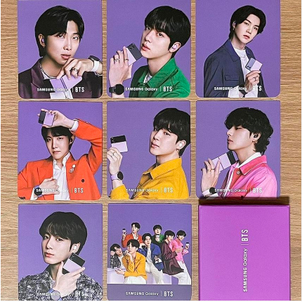 BTS-Cartão Fotográfico Samsung Galaxy Z Flip 4 Edição Limitada (8pcs) 1 Conjunto