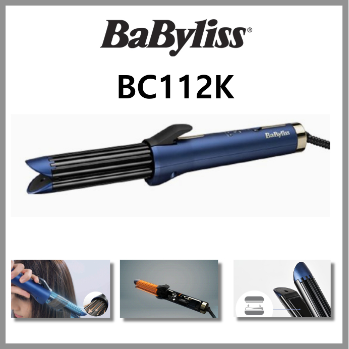 babyliss BC112K Flat iron Alisador De Cabelo Curling Modelador De Ar Fresco 36mm Barril Onda Natural Possível 2 Em 1 Mul