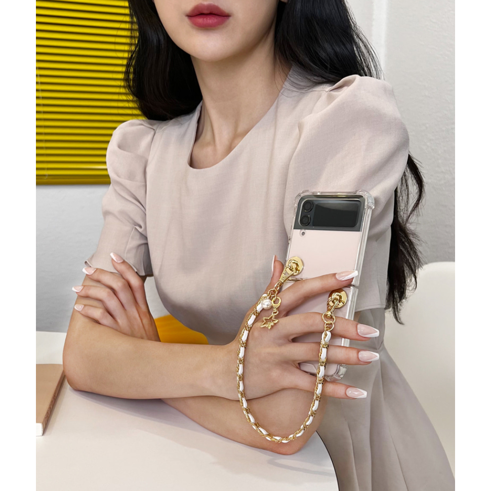 🇰🇷 【 Korean Telefone Rígido Com Geleia Transparente Case 】 Short Correia Easy Gi