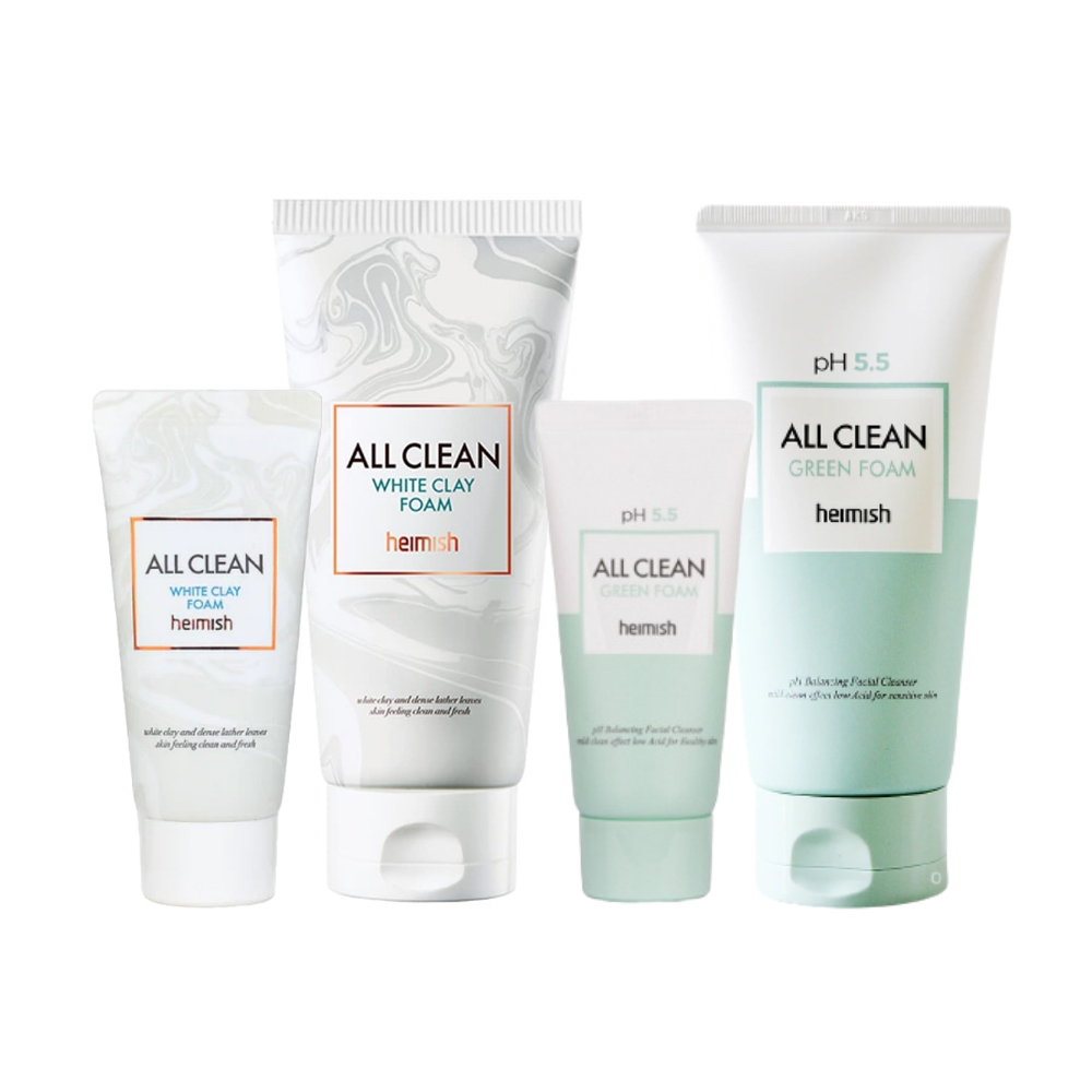 heimish all clean white clay/green foam 30ml, 150ml em Oferta na Shopee