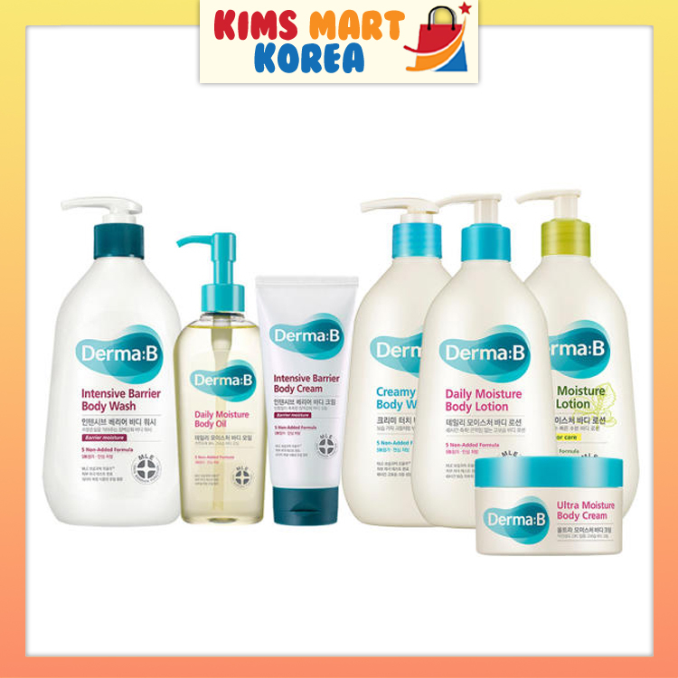 Derma:B Derma B Loção Hidratante Diária Corporal , Óleo Lavagem De Toque Cremoso , Creme Ultra Umidade , Uréia 9,8 % Para Os Pés , Reparadora Cera MD , Barreira Intensiva Multi