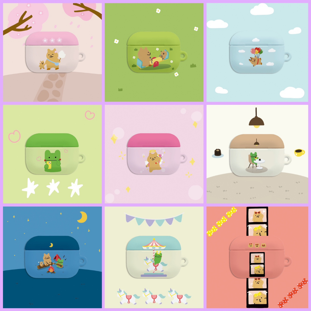 🇰🇷 【 Korean Compatível Para AirPods Coleção De Capa Dura 1 】 ArtiSquare Quokka G