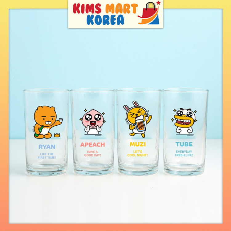 Kakao Friends Coreano Bebedouro De Cerveja Para Bombas De Vidro Com Álcool Conjunto 4pcs
