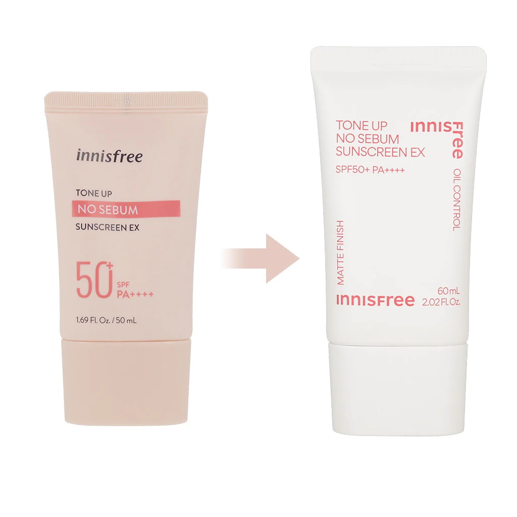 innisfree tone up no sebum sunscreen ex solar protector spf50+/ PA++++ 60ml