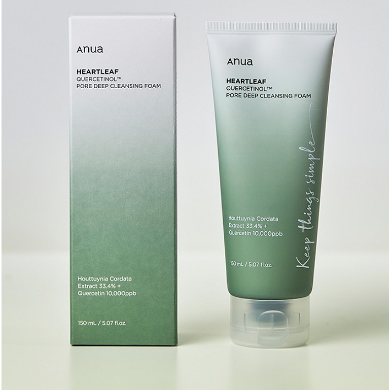 Detalhes do ANUA Heartleaf Quercetinol Pore Deep Cleansing Foam 150ml / 25ml