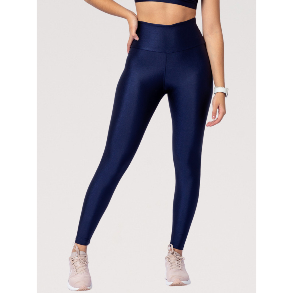 Calça Legging Fitness Bliss Zero Transparência Com Brilho Academia Feminina Cintura Alta Elástica em Oferta na Shopee