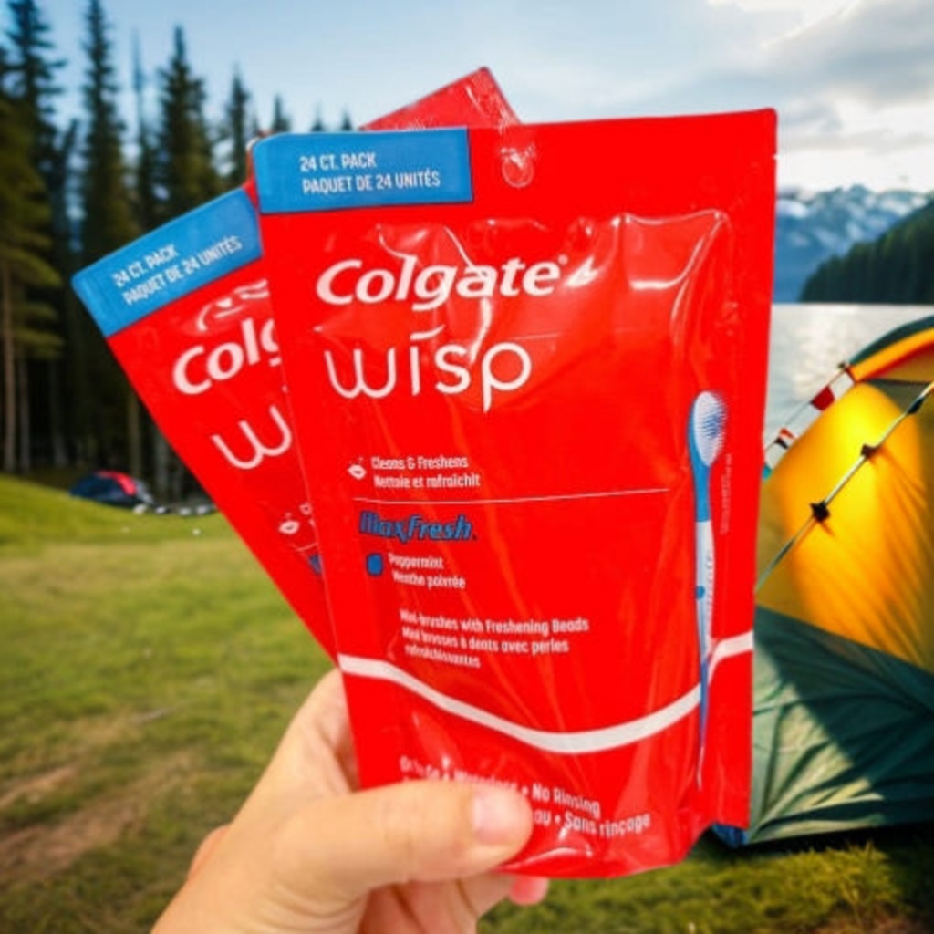 Mini Escovas De Dente Portáteis Descartáveis Colgate Max Fresh 24 Unidades