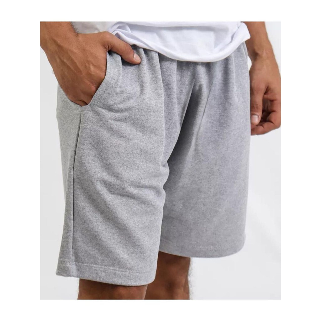 Moletom Masculino Bermuda Casual Treino Academia Com Elástico Na Cintura e 2 Bolsos Laterais em Oferta na Shopee