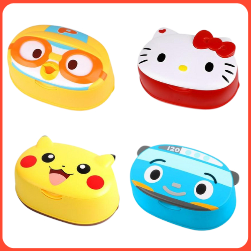 Estojo De Lenços Umedecidos Para Personagens – Pororo/Pokémon/Hello Kitty/Tayo