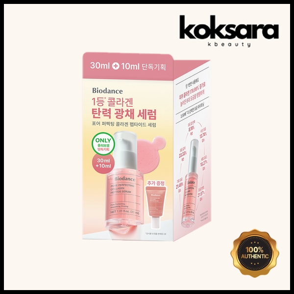 Biodance Pore Perfecting Collagen Peptide Serum 30ml + 10ml em Oferta na Shopee