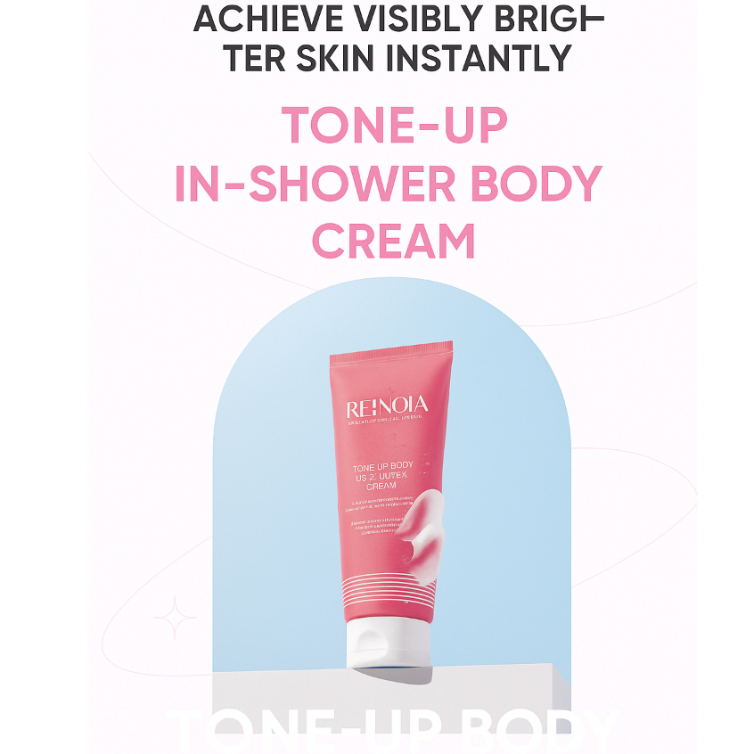 [Rinoia] Creme Corporal Tone-Up In-Shower – Fórmula Branqueadora E Hidratante 200ml Daily Radiance Care Acabamento Suave