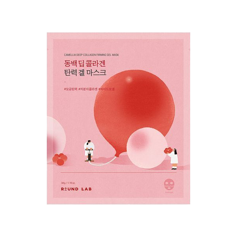 Round Lab Camellia Deep Collagen Firming Gel Mask 34g 1ea em Oferta na Shopee