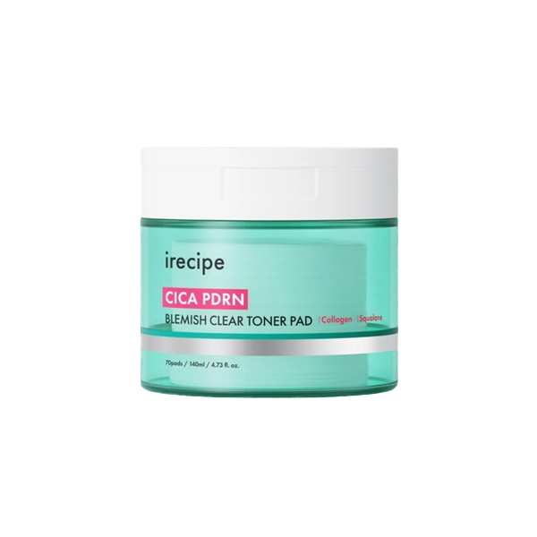 Irecipe Cica PDRN Trace Clear Calming Cool Pad 70 sheets 140ml