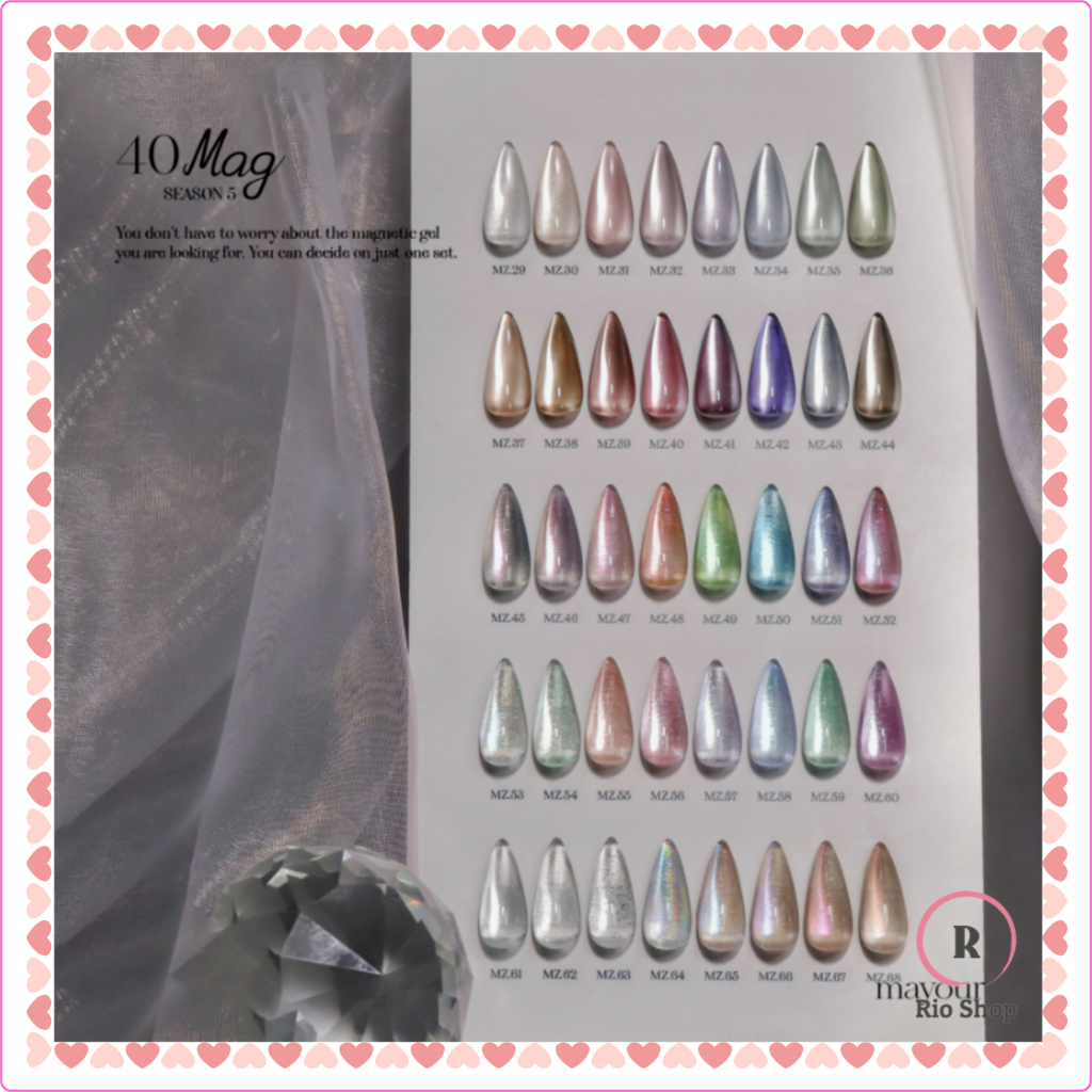 Mayour X The Collector Temporada 5/40 Unhas Magnéticas Coloridas