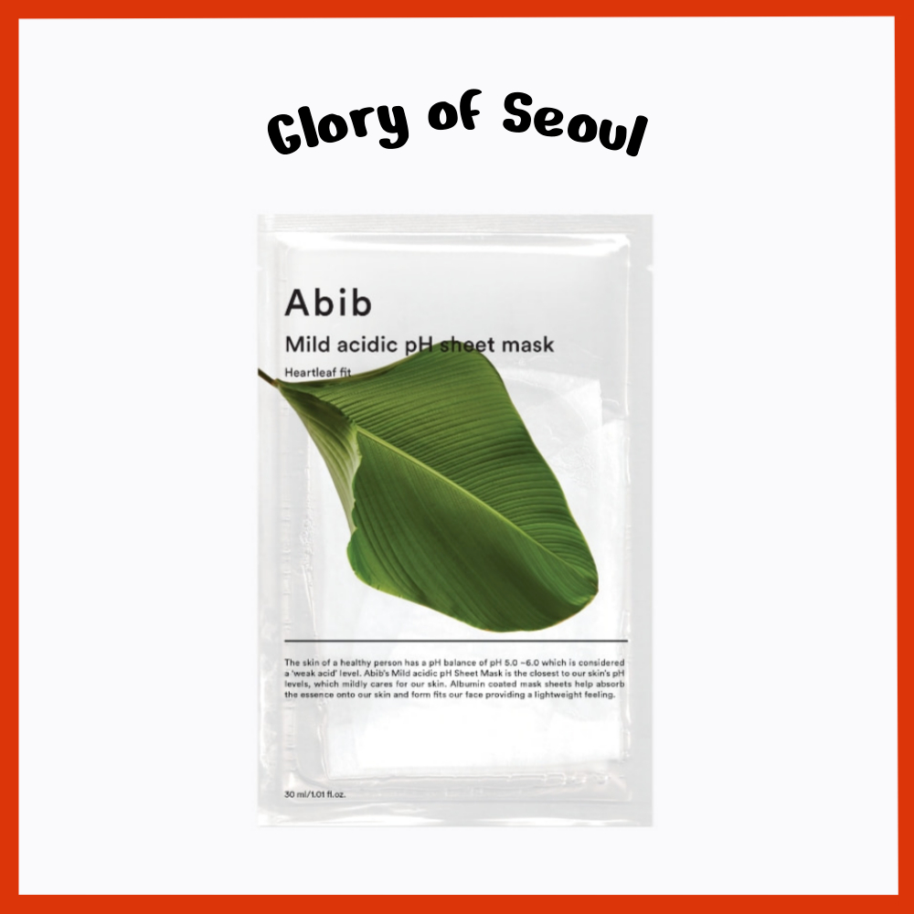 ABIB Máscara de folha de pH ácida leve ajuste do coração (10pcs), 30ml em Oferta na Shopee