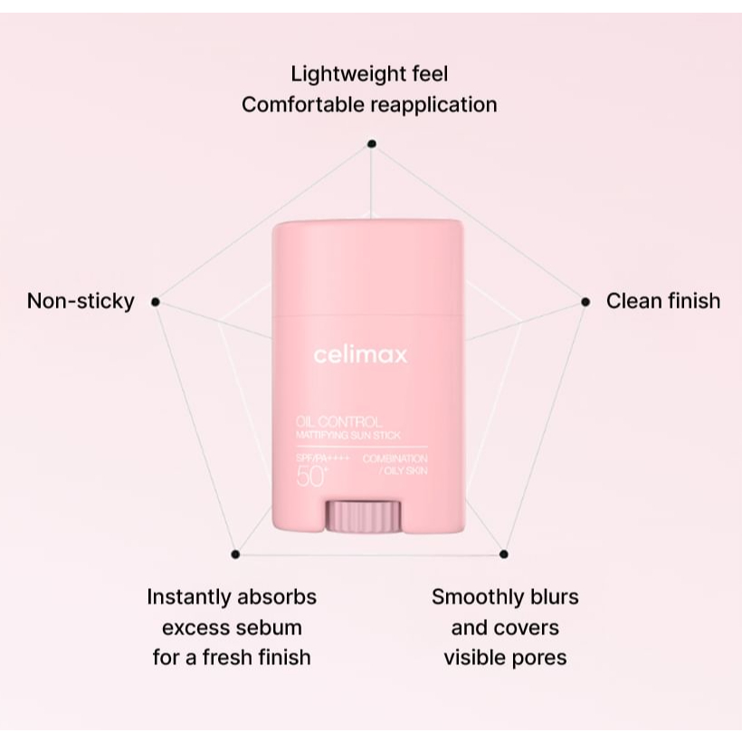 [celimax] Oil Control Mattifying Sun Stick 19g /Envio Da Coreia — imagem 2 de 2