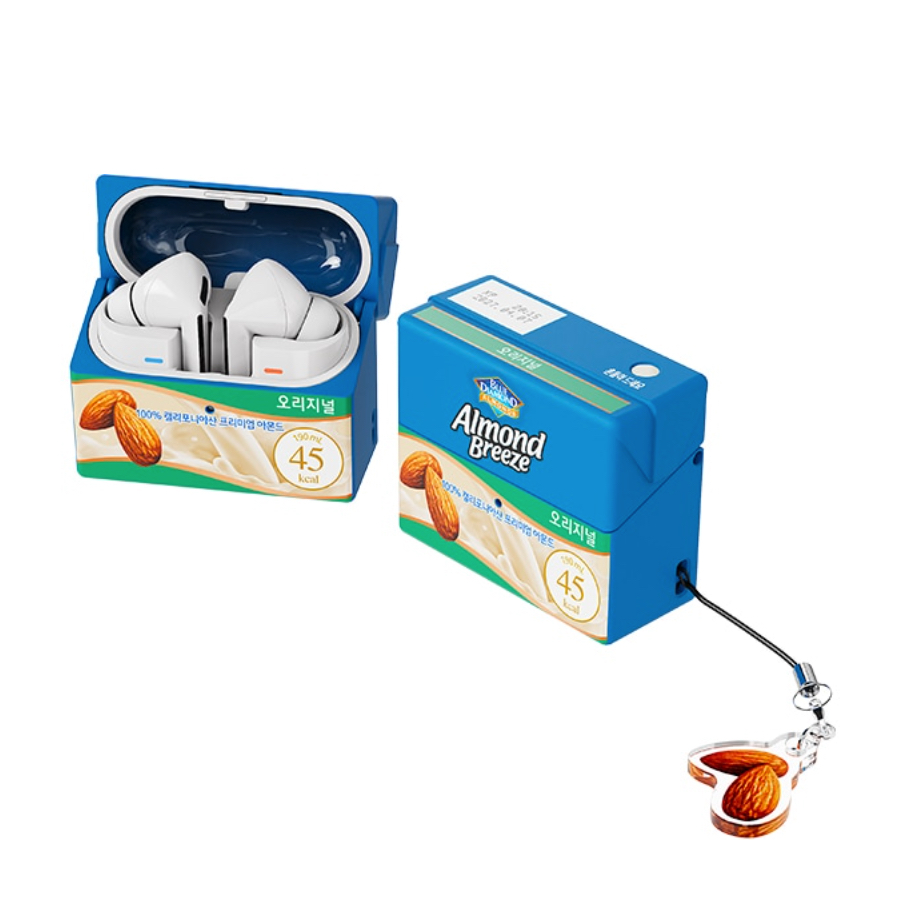 Samsung-Capa Almond Breeze Com Chaveiro Para galaxy buds 3/3pro Oficial