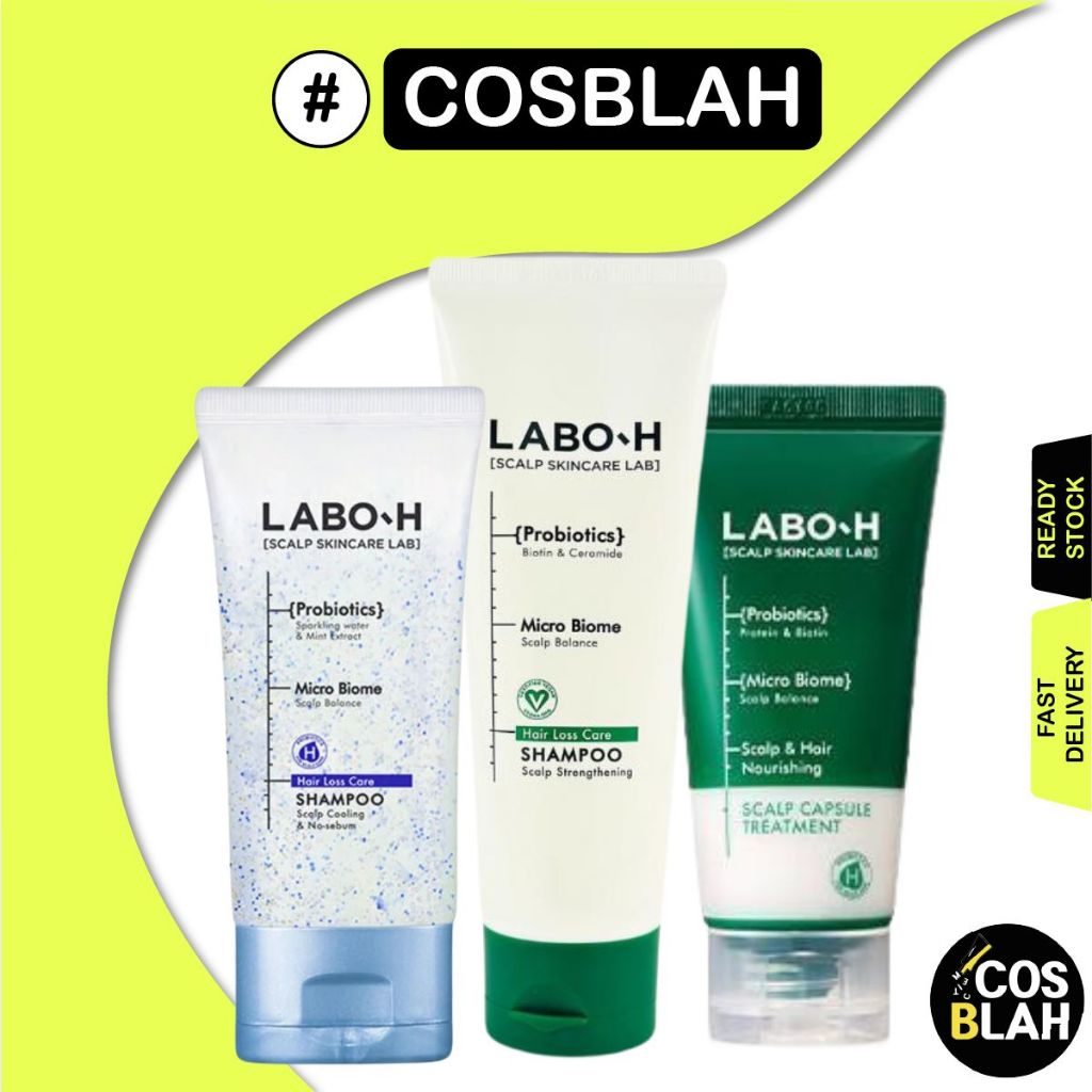 LABO-H SHAMPOO Fortalecimento Do Couro Cabeludo 112ml/Resfriamento E Sebo 50ml/Tratamento Cápsula 100ml-Olive Young Charator Ver .