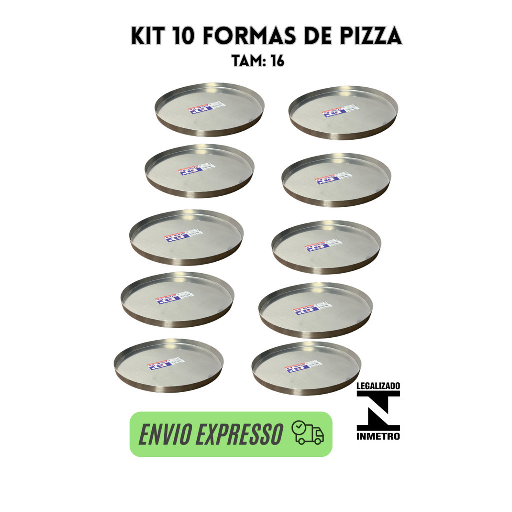 kit forma de pizza, assadeira redonda de aluminio assadeira de pizza , kit de assadeiras de 16cm