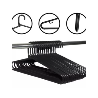 50 Cabides acrílico ou preto 8mm Adulto Reforçado organizador para Casas e Lojas
