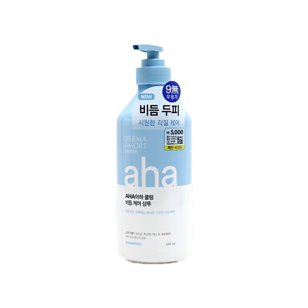 Derma & More AHA Cooling Dandruff Care Shampoo 600ml em Oferta na Shopee