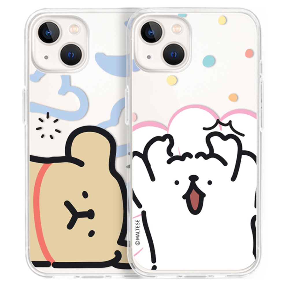 Capa De Gelatina Transparente Mongle Puppy – Lindo Design Maltês E Recuperador P