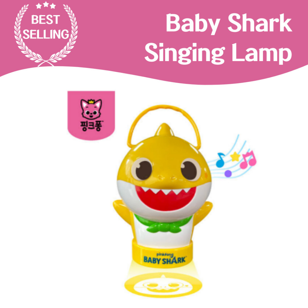 Lâmpada De Canto De Tubarão Bebê-Atmosfera Aconchegante Com Personagens Populares , Proporcionando Vitalidade Espacial Infantil , Confortável Músicas E Iluminação , Presente Perfeito