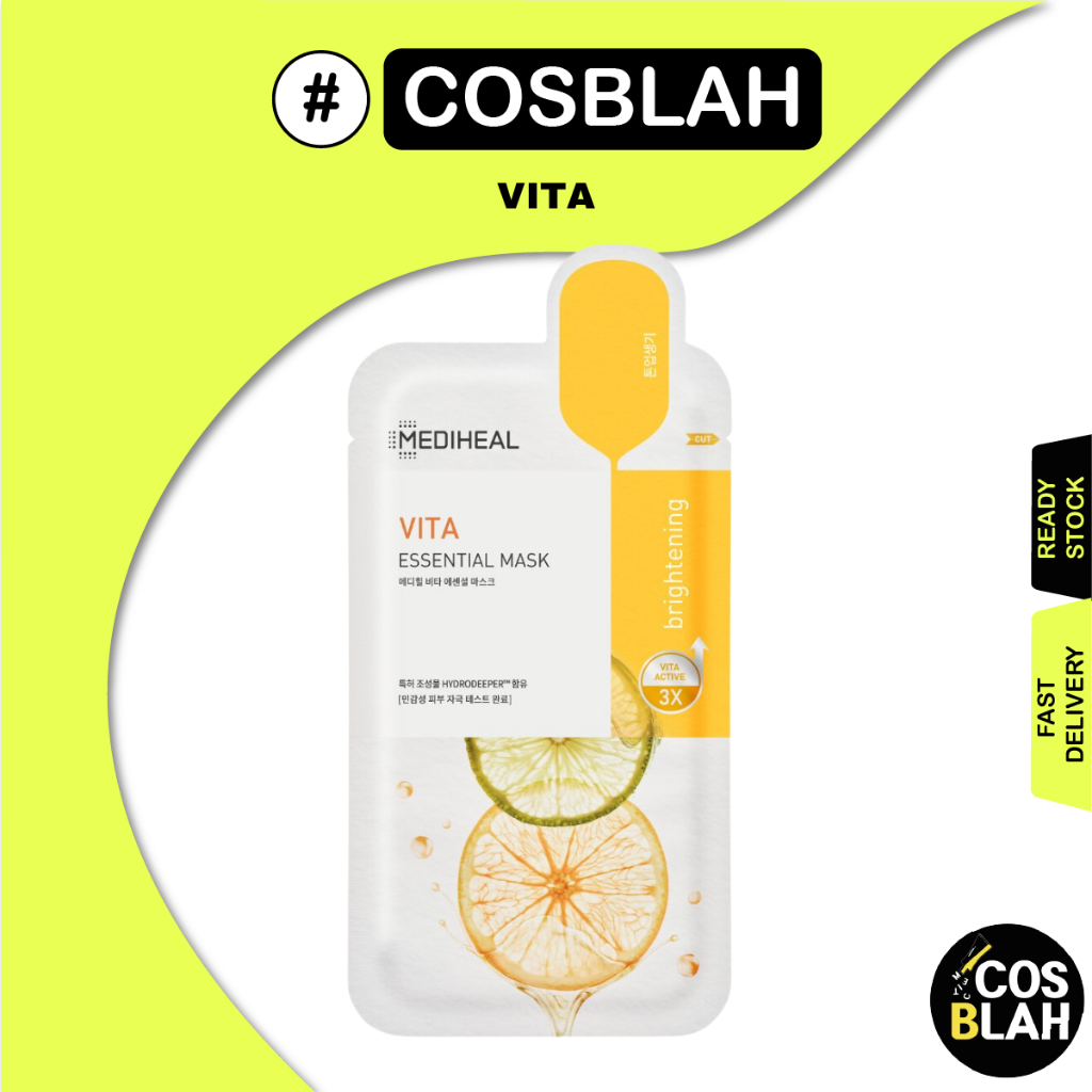[MEDIHEAL] Máscara Vita Essential 10P_ (23AD)-Sem Pacote De Caixa