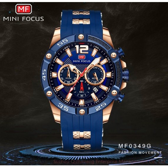 [Mini Focus] Relógio Masculino Com Pulseira De Poliuretano À Prova D'água Da Moda Para Homens