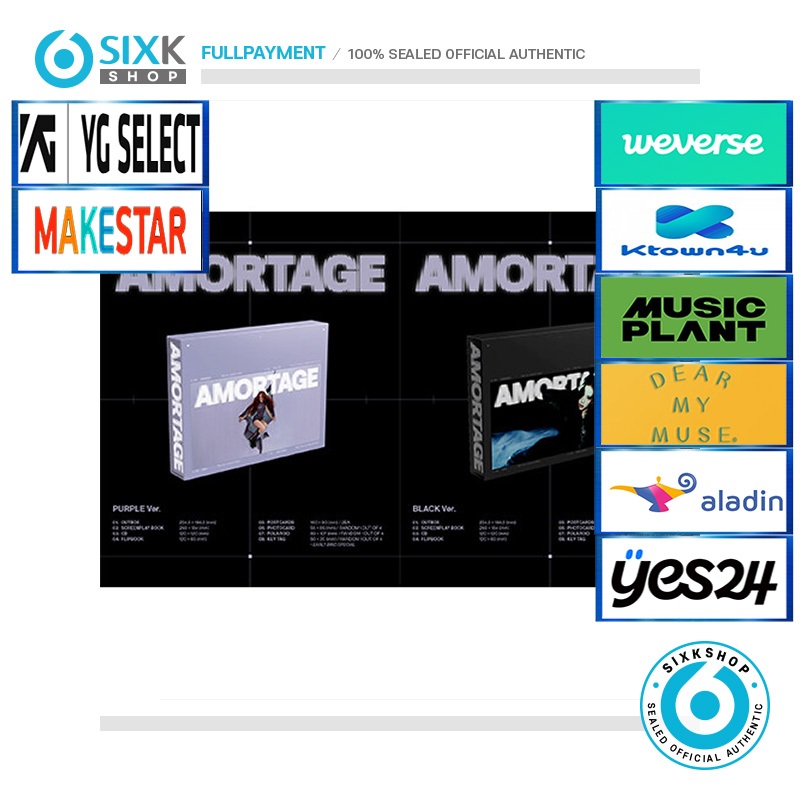 (POB+EXCLUSIVE EDITION Ver) JISOO Mini Album [AMORTAGE] em Oferta na Shopee