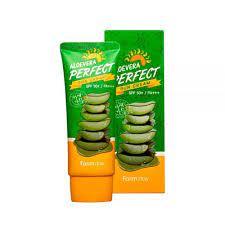 farmstay aloe vera perfect sun cream 70g em Oferta na Shopee