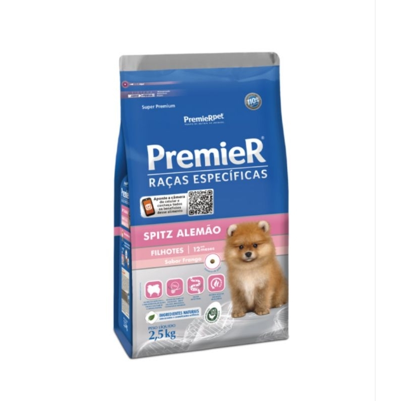 Ração Premier Raças Específica Spitz Alemão Filhotes 2,5kg Val 01/27