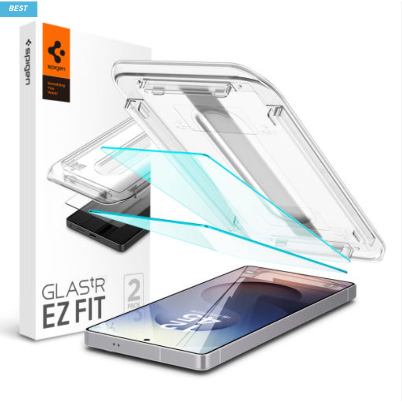 Spigen-GlastR EZ Fit Filme De Vidro Temperado 2 Peças Conjunto Para galaxy s25 s