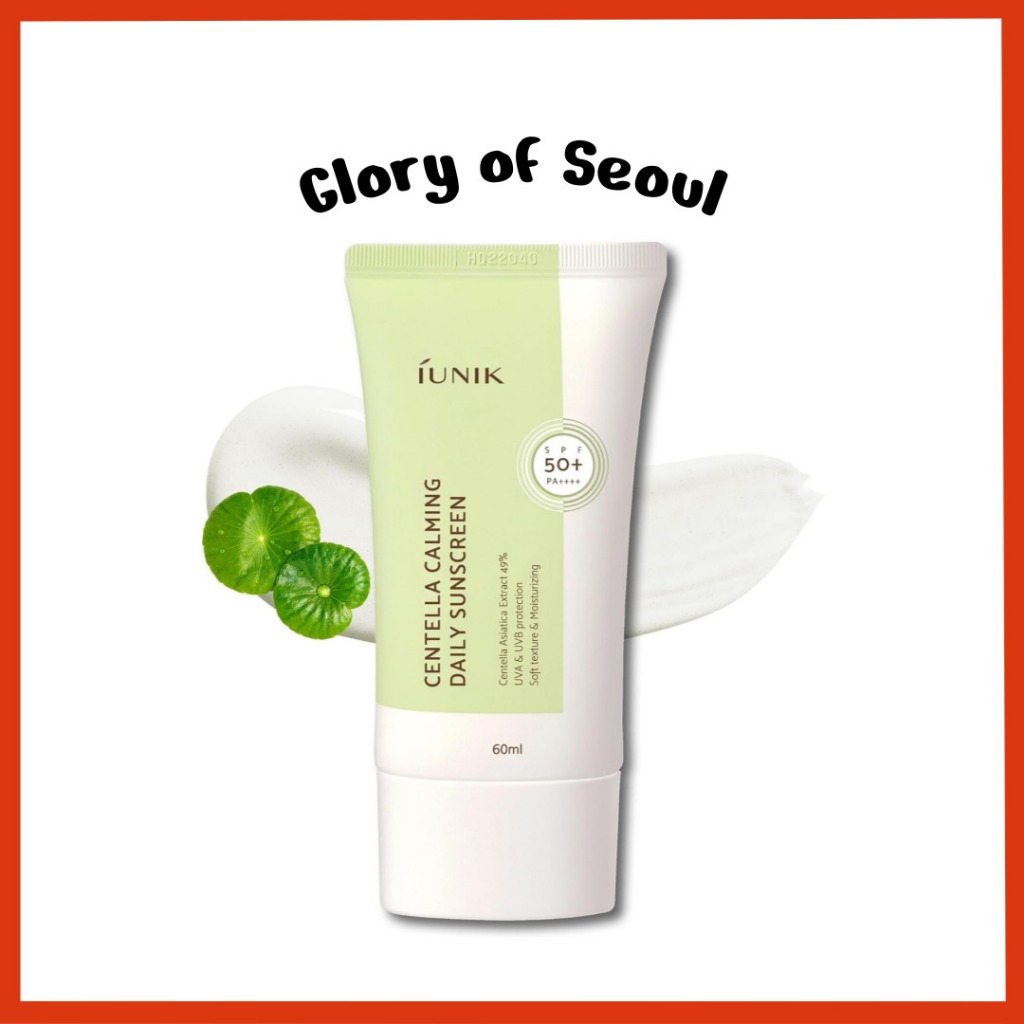 IUNIK Centella calmante protetor solar diário, |SPF 50+ Pa ++++ UMUDA VEGANA VEGAN NONCIDADO NO CASCO BRANCO, LIMPELHO, SEGURO DE RENOS, UVA UVB, FINISHO MATTE, 60ml em Oferta na Shopee