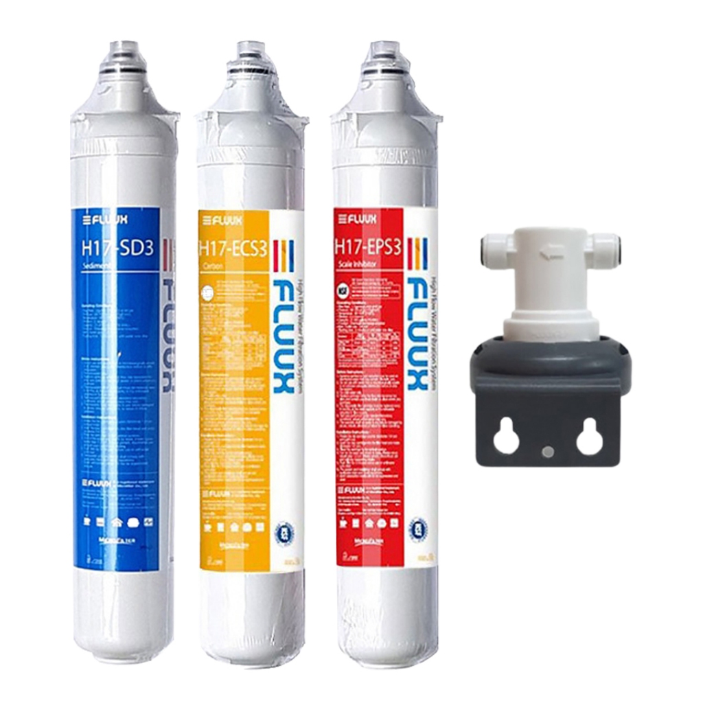 MICROFILTER FLUUX Distribuidor De Filtro De Água , Purificador , Carbono , Inibidor De Escala , Sedimento , Sob A Pia , 17 Polegadas , Inclui Cabeça