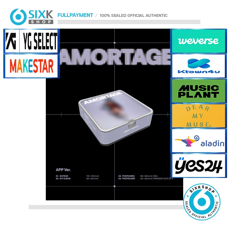 (POB+APP Ver) JISOO Mini Album [AMORTAGE] em Oferta na Shopee