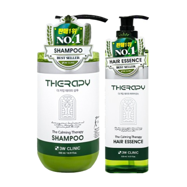3W Clinic The Calming Therapy Shampoo, Hair Essence 500ml em Oferta na Shopee