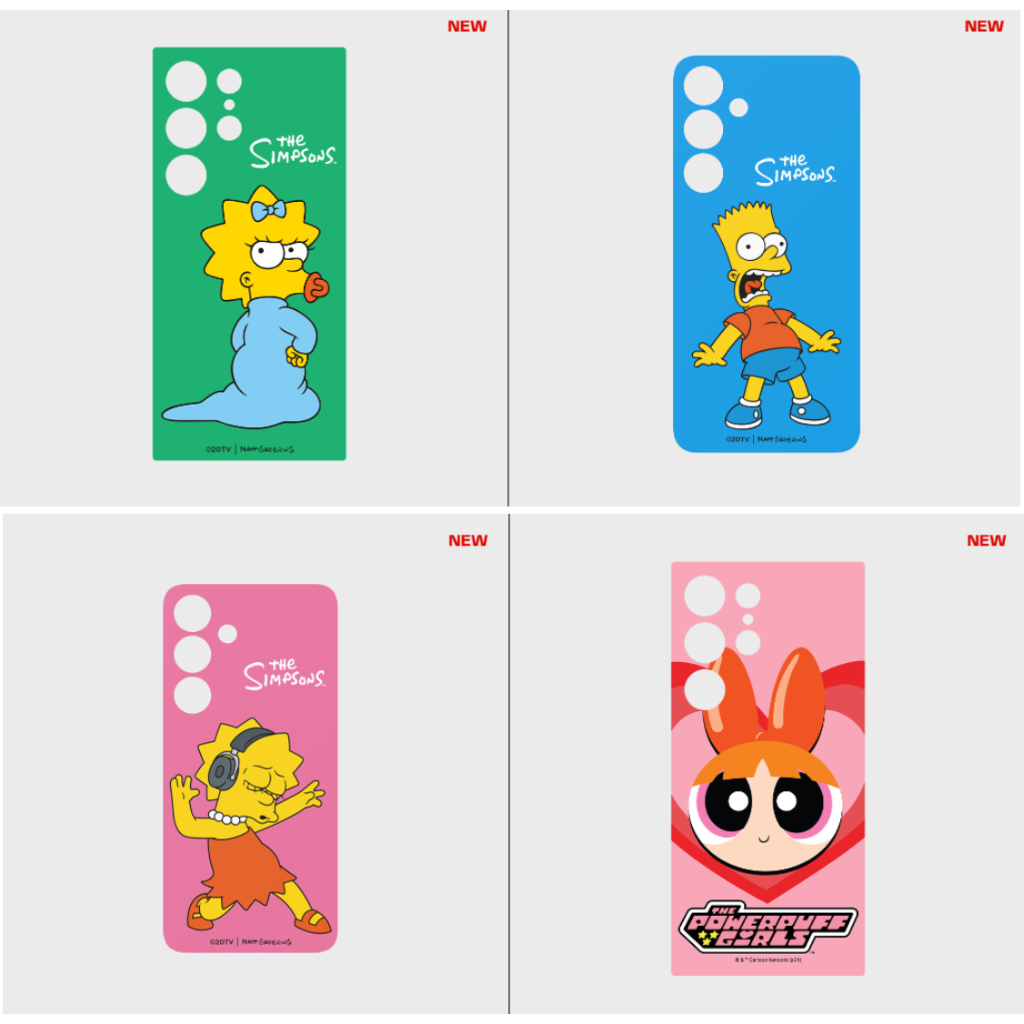 Simpsons Powerpuff girls Harry Potter hogwarts Cartão De Fato De Banho Para Galáxia s24 s24 + Mais utlra kakao joguman ryan apeach chunsik Fofo flipsuit star wars starwars