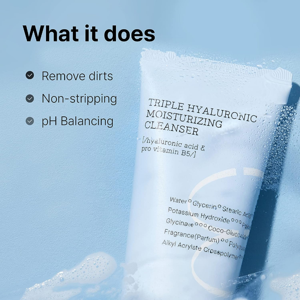 Detalhes do COSRX Cleanser hidratante hidrônico triplo de hidrio, 150ml