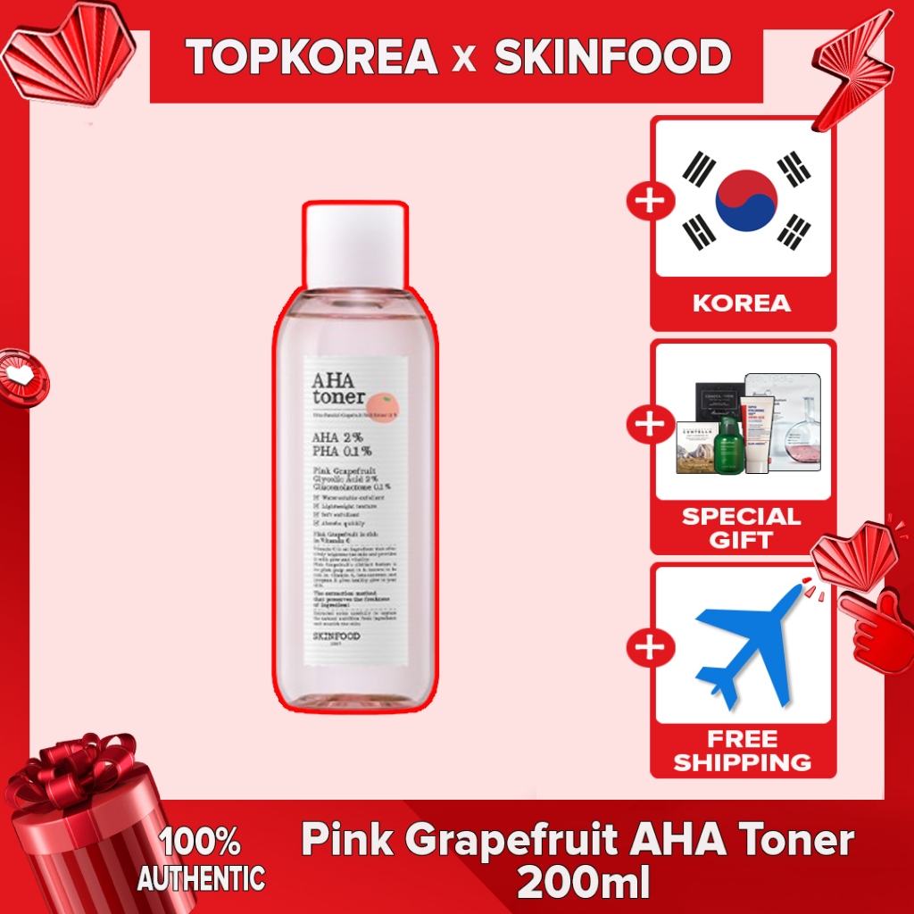 SKINFOOD Pink Grapefruit AHA Toner 200ml TOPKOREA/Envio Da Coreia