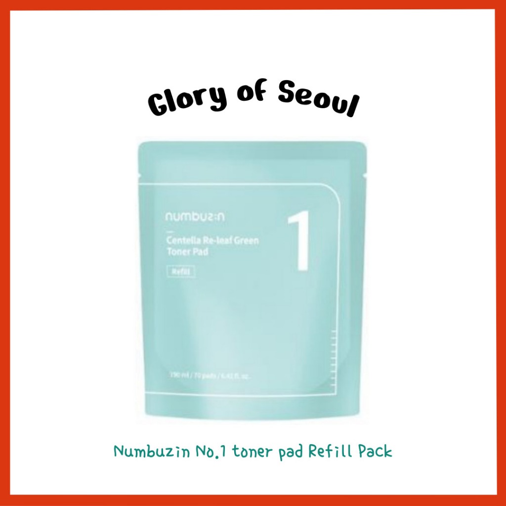 [Only Refill] numbuzin No.1 Centella Re-Leaf Green Toner Pad Refill Pack | Vegan Pad, Double-Sided, Herb extracts, Calming, 70 Pads