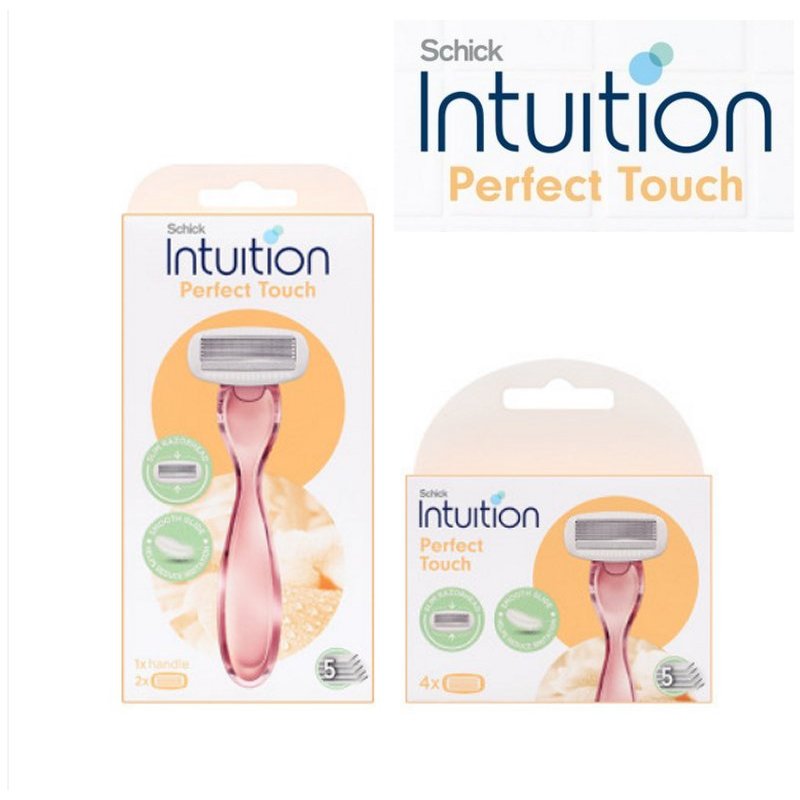 Depilador Schick Intuition Perfect Touch De 5 Lâminas + 4 Recargas (Zona Y , Axilas) + 2 Depiladores Femininos Portáteis