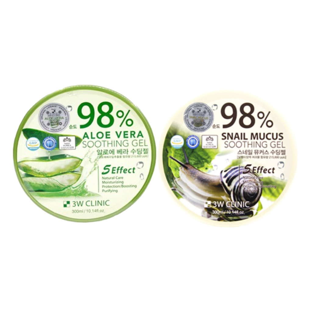 3w clinic soothing gel 300ml 2types em Oferta na Shopee