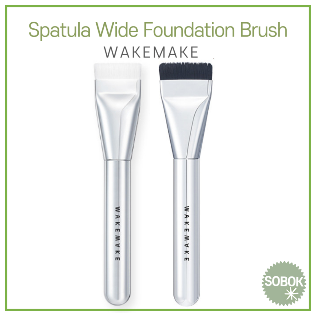 [WAKEMAKE] Spatula Wide Foundation Brush 2 types Puff Fit Foundation Brush Espátula 2 Tipos  Escova