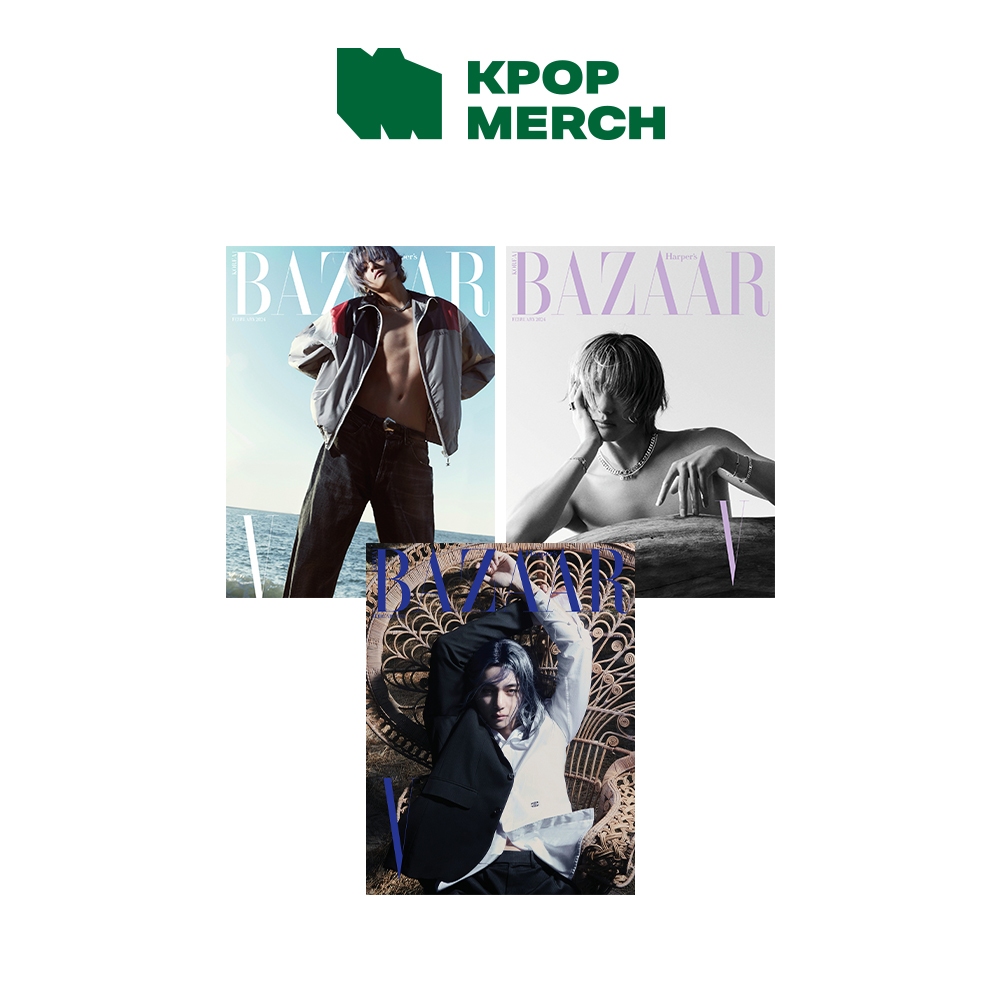BTS V - Magazine Harpers Bazaar 2024.02 em Oferta na Shopee