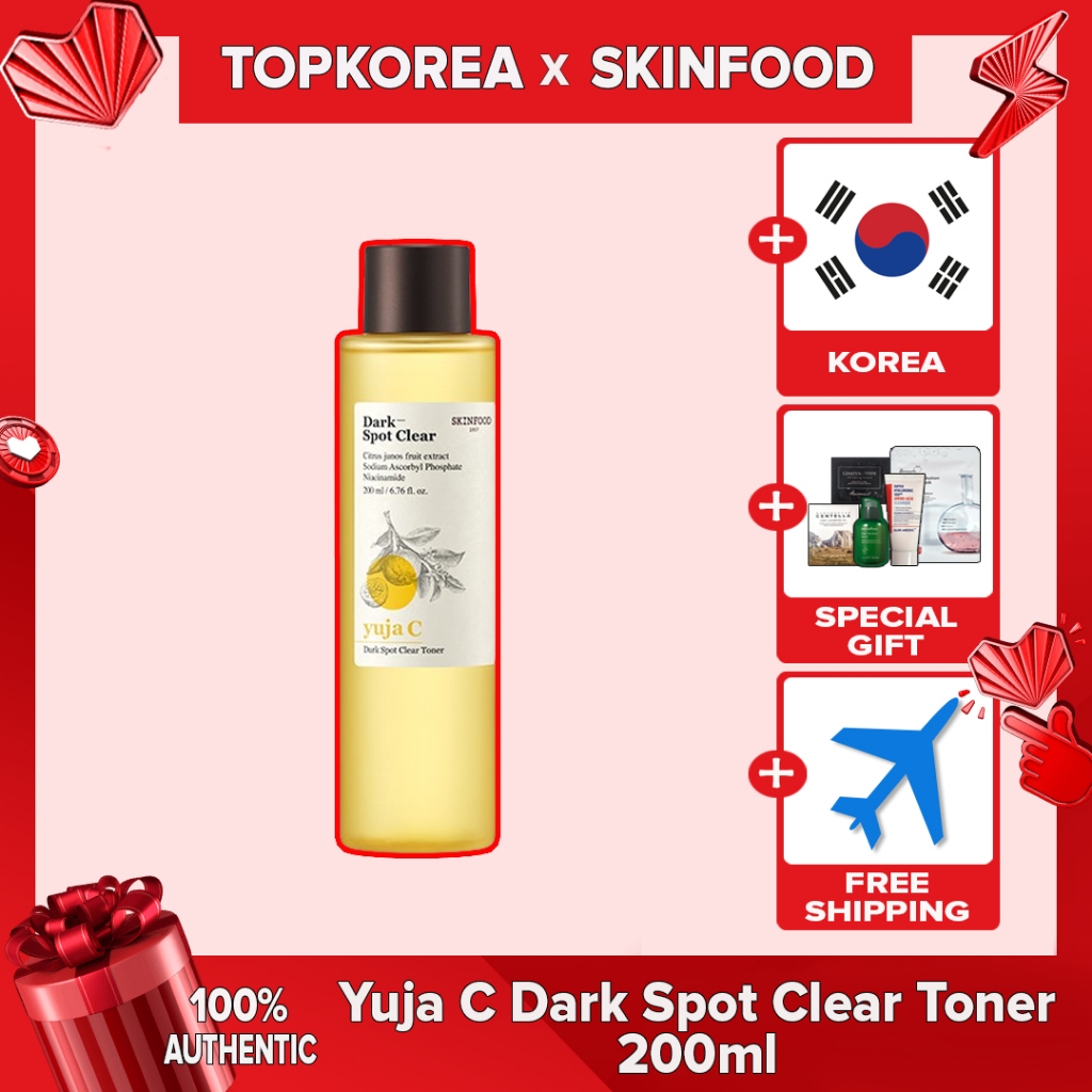 SKINFOOD Yuja C Toner Transparente Para Manchas Escuras 200ml/TOPKOREA/Envio Da Coreia
