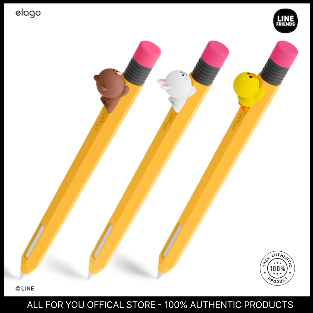 [ELAGO] LINE Friends Apple Pencil 2a Geração E Capa De Silicone Pro