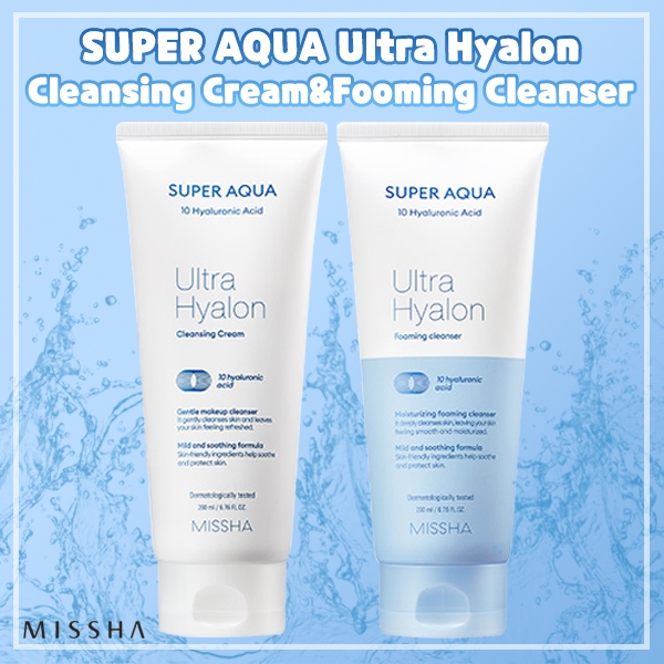 MISSHA SUPER AQUA Ultra Hyalron Espuma De Limpeza/Creme